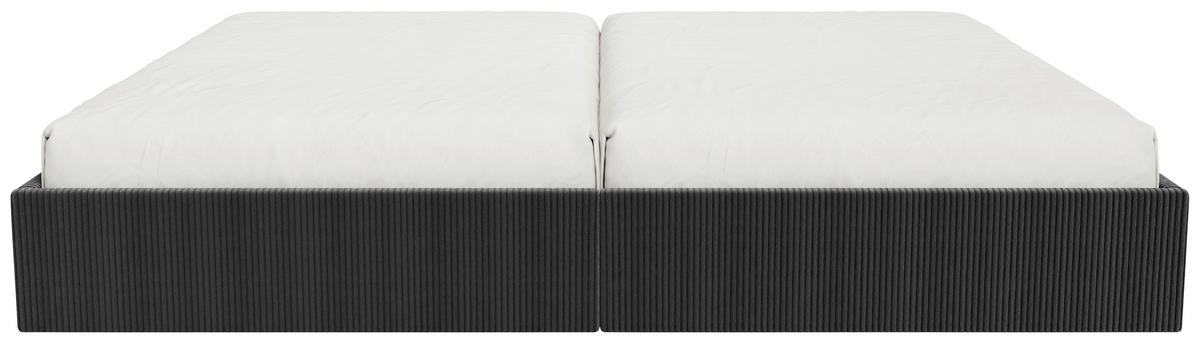 POLSTERBETT 240/200 cm,  in Schwarz, Lattenrost, Bettkasten,  - Schwarz, Design, Holz/Textil (240/200cm) - Boxxx