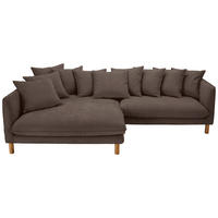 ECKSOFA Braun Chenille  - Buchefarben/Braun, KONVENTIONELL, Holz/Textil (162/276cm) - Carryhome