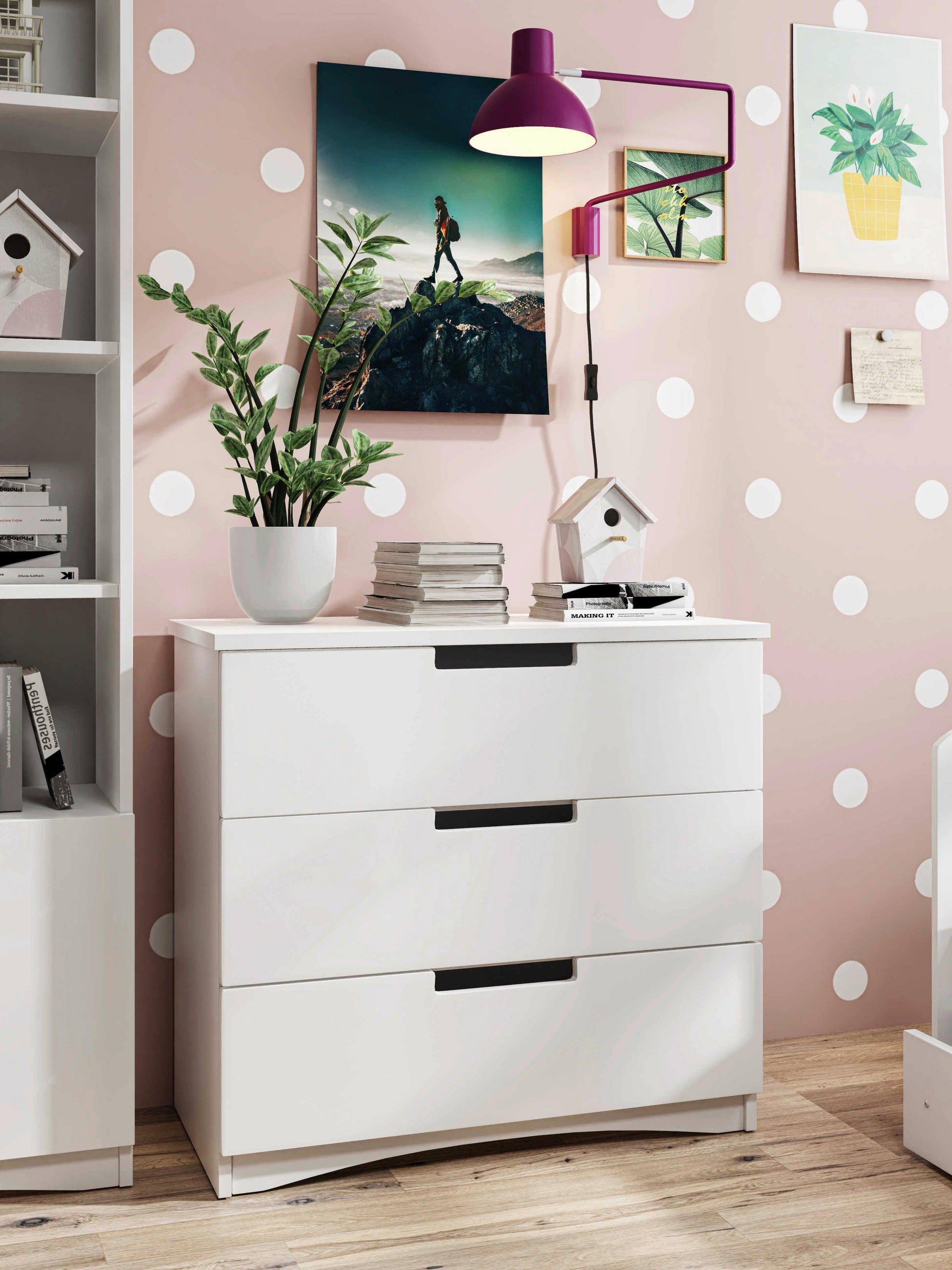 KOMMODE Classic  in 80/81/41 cm  - Weiß, MODERN, Holzwerkstoff (80/81/41cm) - MID.YOU