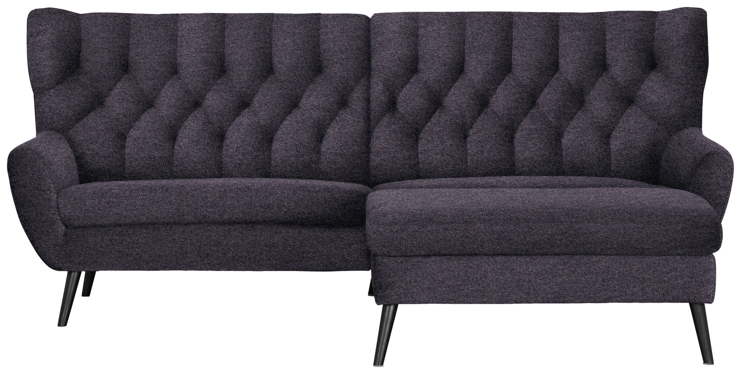 ECKSOFA  in Webstoff Blau, Violett Rücken echt  237/165 cm  - Blau/Violett, Design, Holz/Textil (237/165cm) - Stylife
