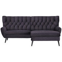 ECKSOFA Webstoff Blau, Violett  - Blau/Violett, Design, Holz/Textil (237/165cm) - Stylife