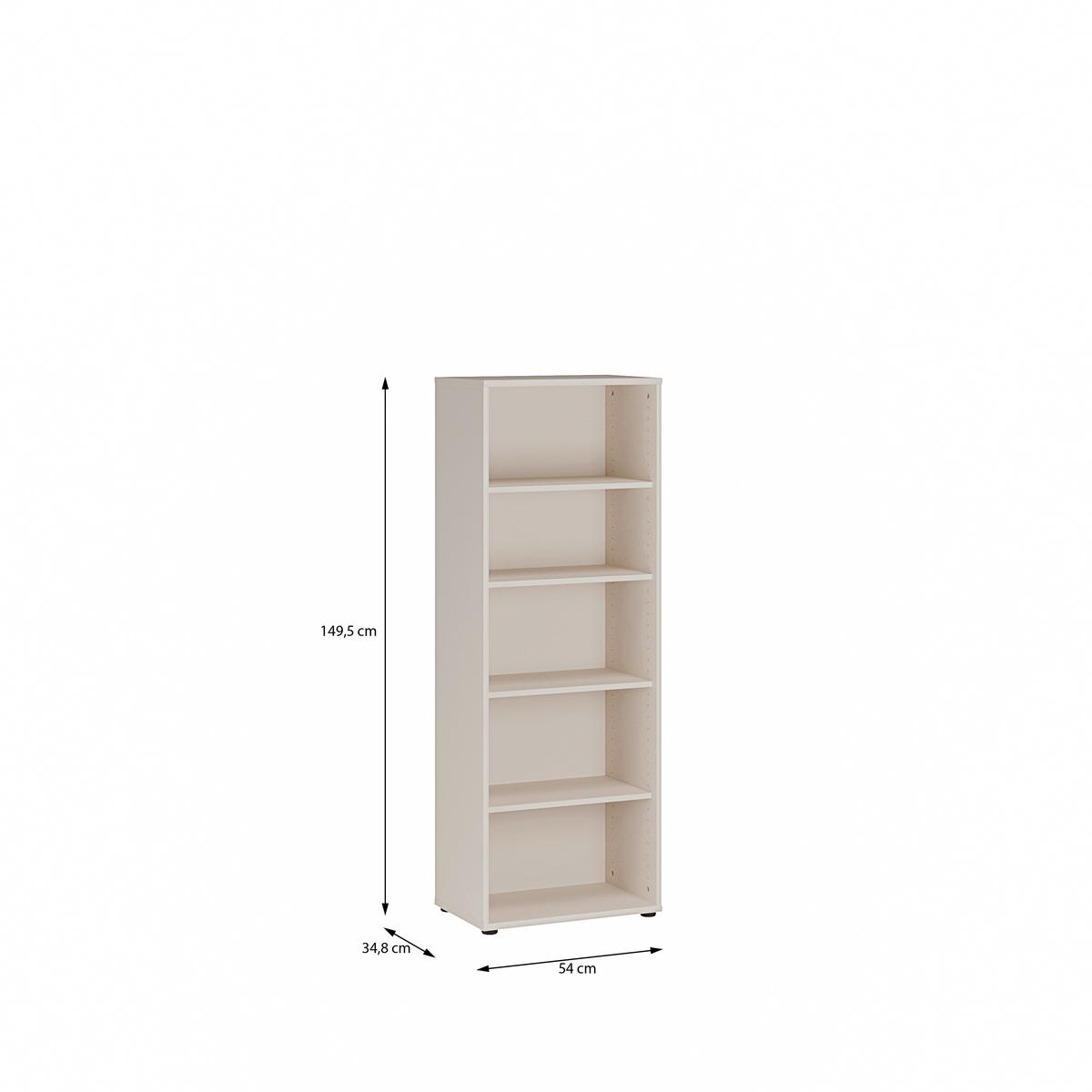 REGAL Sandfarben  - Sandfarben/Schwarz, Design, Holzwerkstoff/Kunststoff (54/149,5/34,8cm)