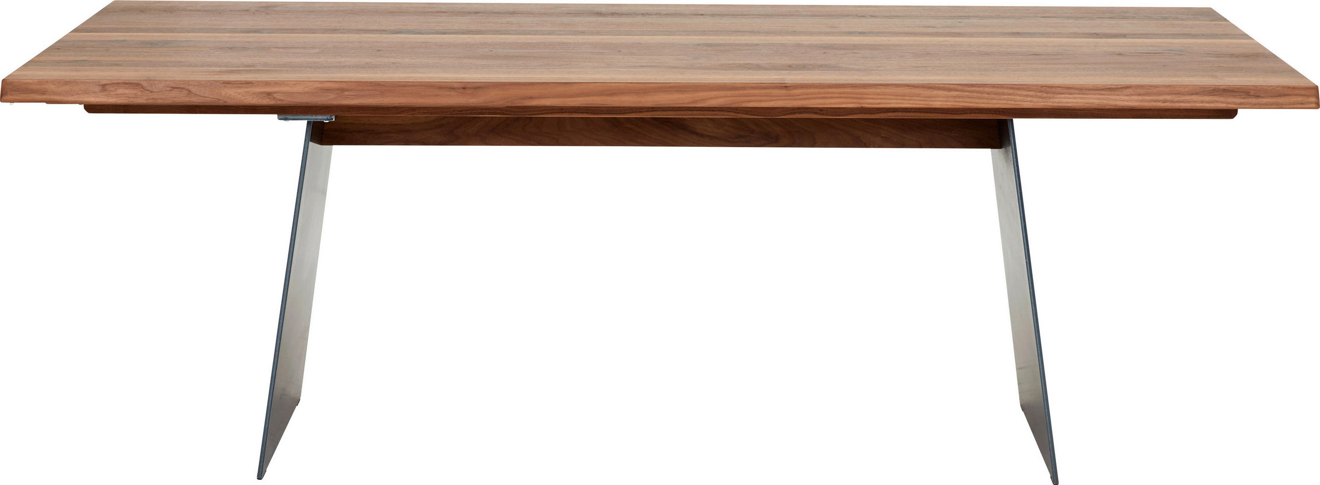 ESSTISCH in Holz, Metall 220-275/100/76 cm  - Nussbaumfarben, Natur, Holz/Metall (220-275/100/76cm) - Anrei
