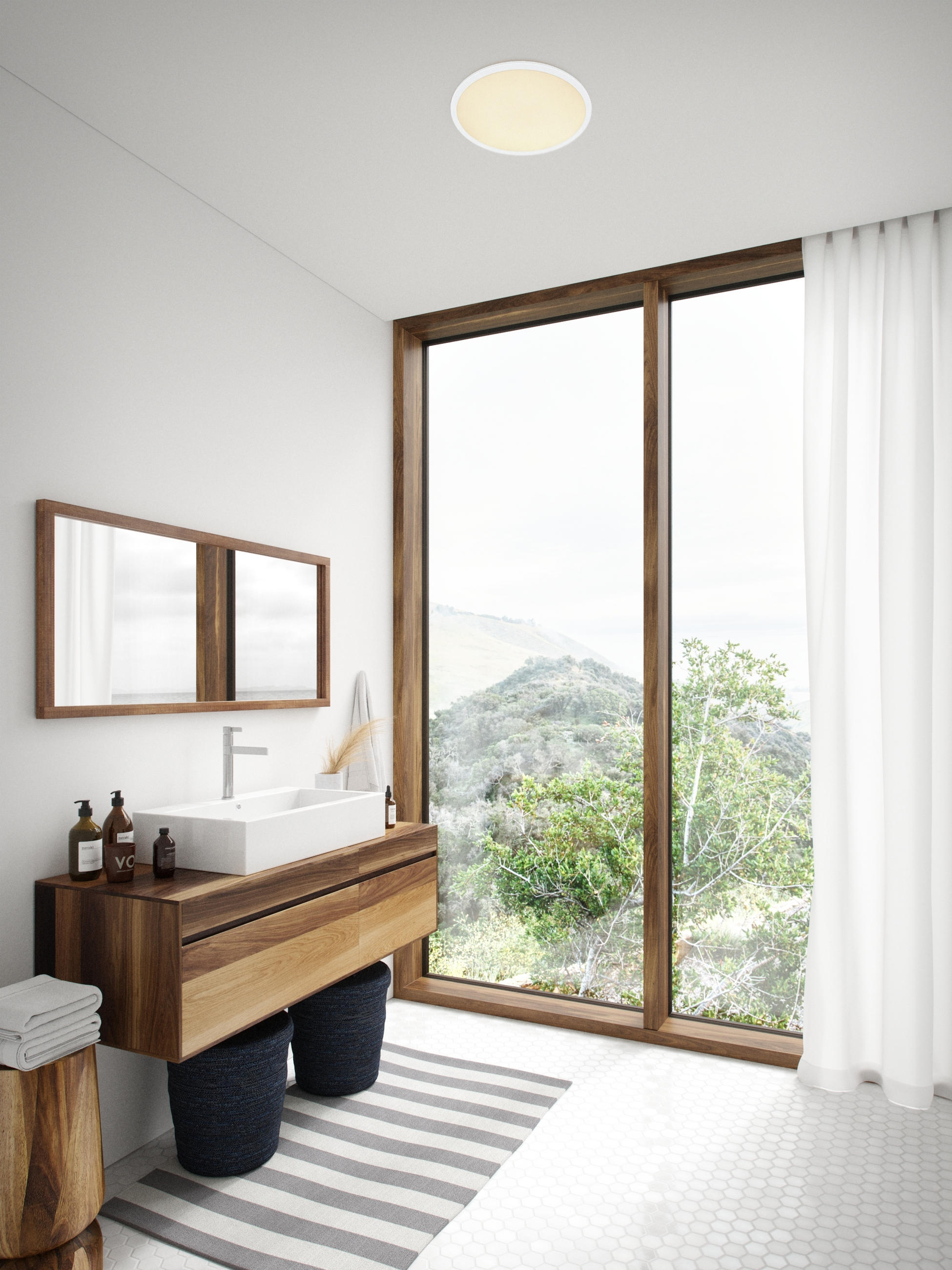 DECKENLEUCHTE  60/3,2 cm    - Weiß, Design, Kunststoff (60/3,2cm) - Nordlux
