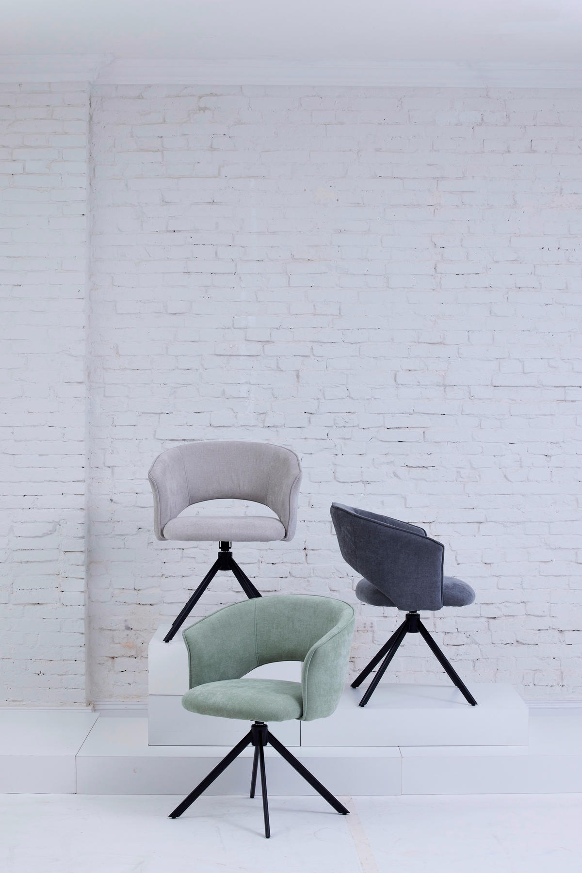 ARMLEHNSTUHL  in Stahl Chenille  - Beige/Schwarz, Basics, Textil/Metall (61,5/78,5/59cm) - Tom Tailor