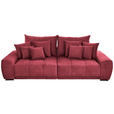 BIGSOFA Flachgewebe Bordeaux  - Bordeaux/Schwarz, KONVENTIONELL, Holz/Textil (280/67/120cm) - Carryhome
