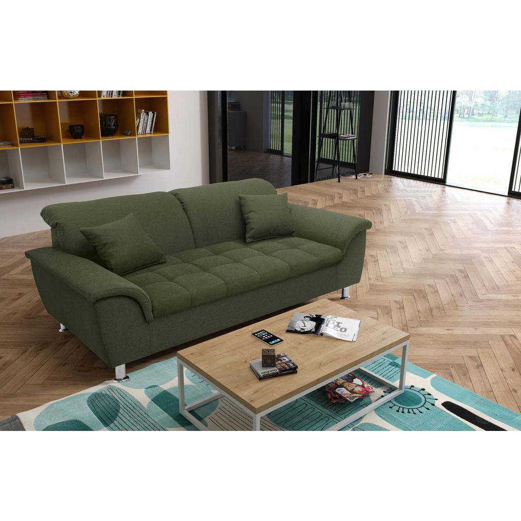 Thumbnail - Mid.you Zweisitzer-Sofa, Grün, Textil, Uni, 2-Sitzer, 190x81x105 cm, Made in EU, FSC Mix, Rücken echt, Wohnzimmer, Sofas...