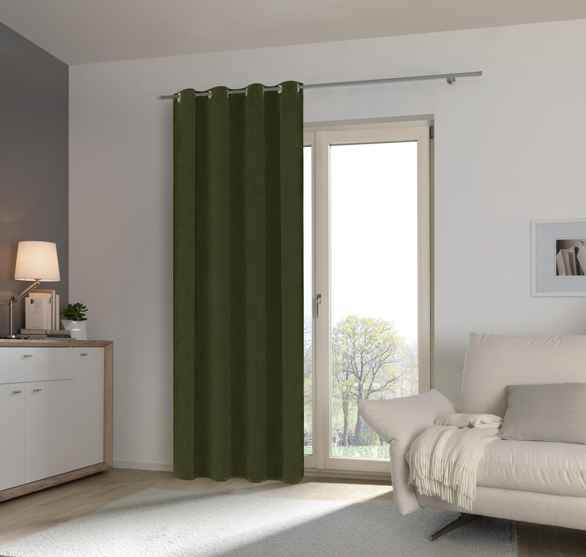 ÖSENSCHAL ANEKA 140/245 cm   - Dunkelgrün, Basics, Textil (140/245cm) - Esposa