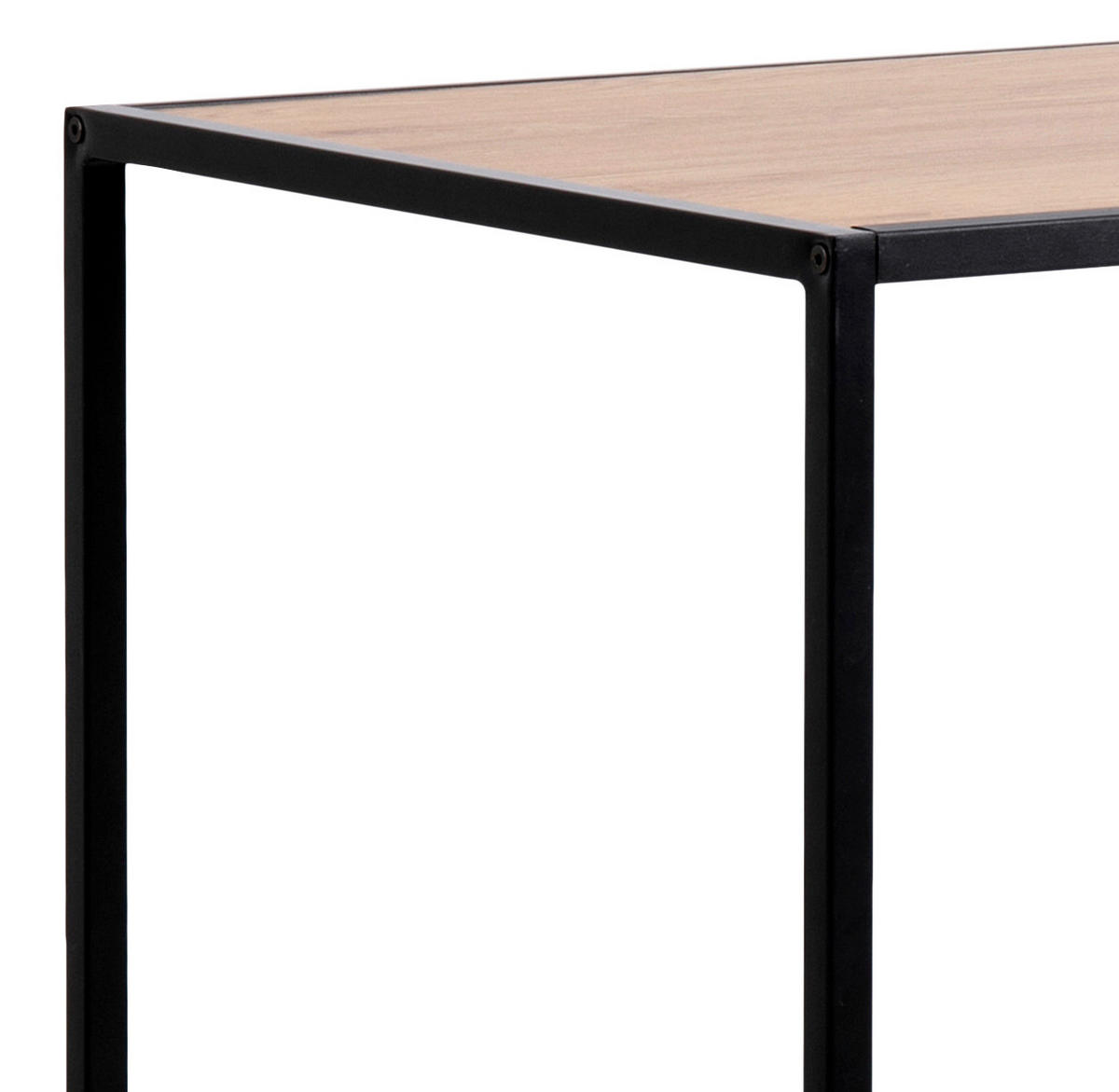 BARSKA MIZA  - črna/barve hrasta, Basics, kovina/leseni material (120/60/105cm) - MID.YOU