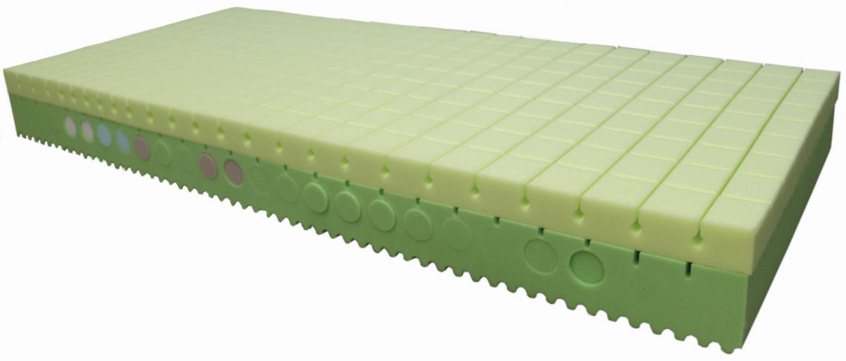 KALTSCHAUMMATRATZE 90/200 cm Höhe ca. 22 cm  - Weiß, Basics, Textil (90/200cm) - Physiosleep