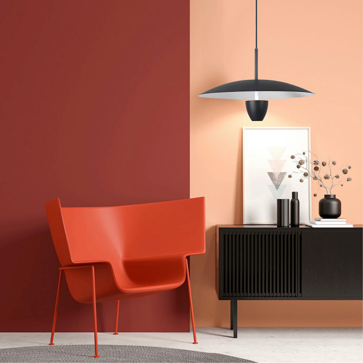 ZÁVESNÉ SVIETIDLO, 39/120 cm  - čierna, Design, kov (39/120cm)