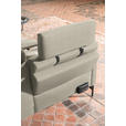 ECKSOFA in Flachgewebe, Struktur Beige  - Anthrazit/Beige, Design, Textil/Metall (254/230cm) - Ambiente