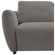 ECKSOFA  in Chenille Grau  307/224 cm  - Schwarz/Grau, KONVENTIONELL, Kunststoff/Textil (307/224cm) - Hom`in