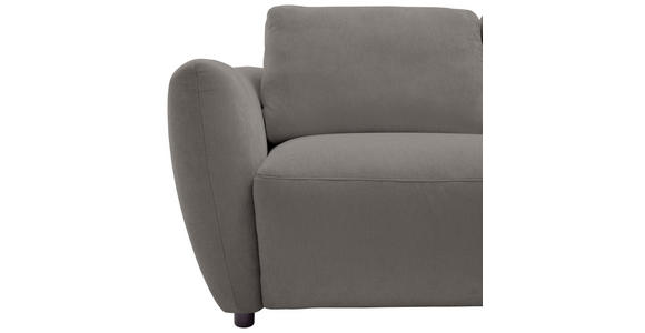 ECKSOFA  in Chenille Grau  307/224 cm  - Schwarz/Grau, KONVENTIONELL, Kunststoff/Textil (307/224cm) - Hom`in