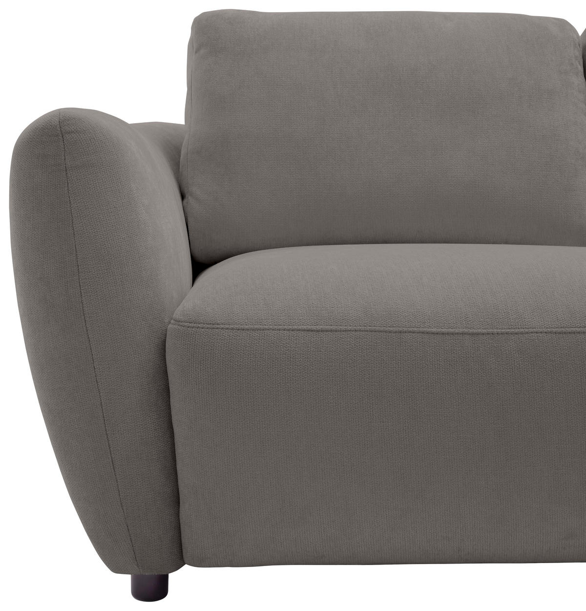 ECKSOFA  in Chenille Grau  307/224 cm  - Schwarz/Grau, KONVENTIONELL, Kunststoff/Textil (307/224cm) - Hom`in