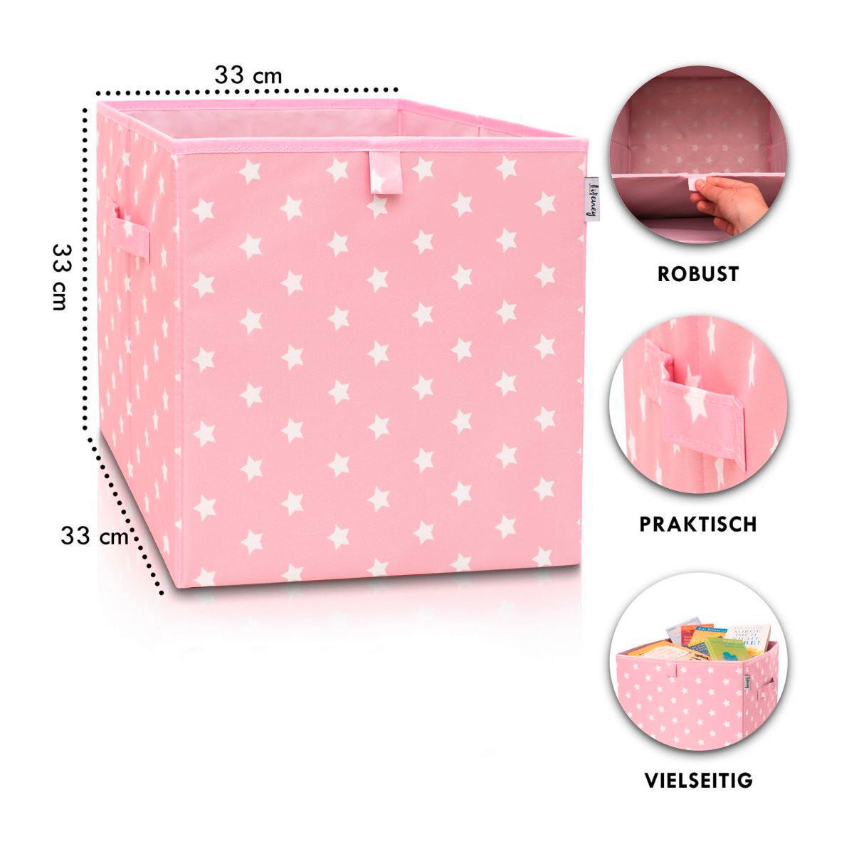 AUFBEWAHRUNGSBOX - Rosa, Basics, Kunststoff (33/33/33cm) - Lifeney