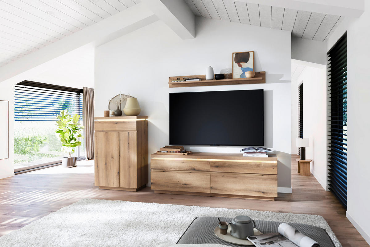 WOHNWAND  Eichefarben 270/172/40 cm  - Eichefarben, Design, Holzwerkstoff (270/172/40cm) - Livetastic