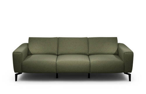 3-SITZER-SOFA in Chenille Waldgrün  - Waldgrün/Schwarz, Design, Textil/Metall (250/86/86-94cm) - SENSOO