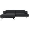 ECKSOFA Struktur Grau  - Anthrazit/Grau, Design, Textil/Metall (165/276cm) - Himolla