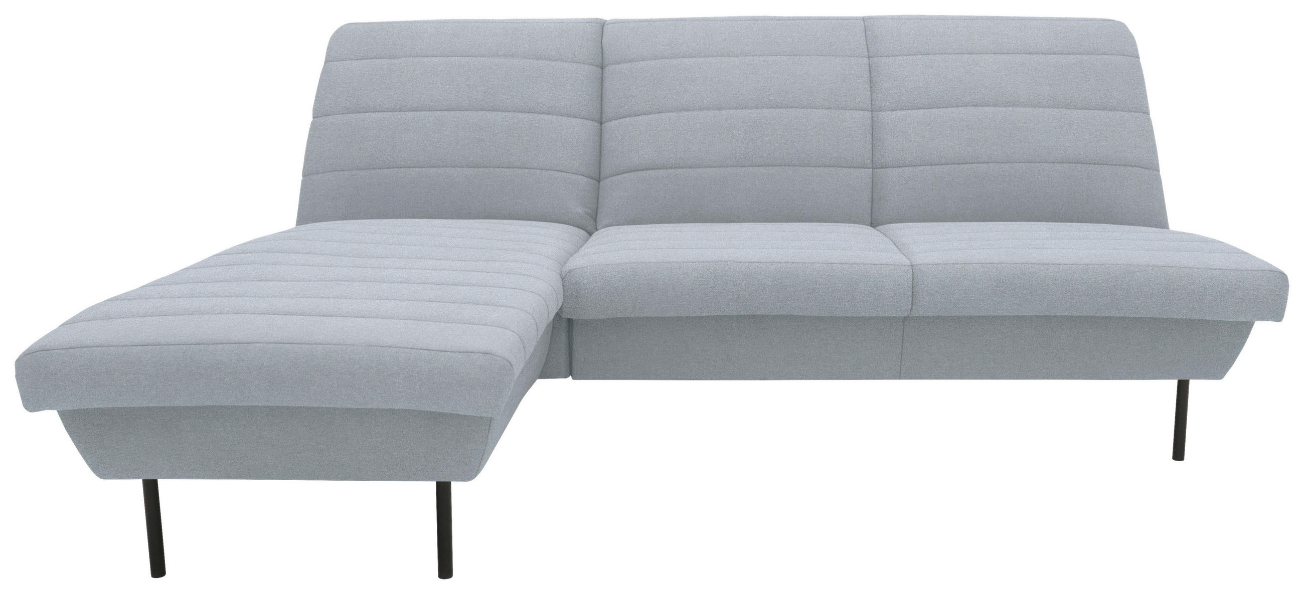 ECKSOFA Looks IX Hellblau Webstoff - Schwarz/Hellblau, Design, Textil/Metall (168/214cm) - LOOKS by W.Joop