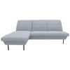ECKSOFA Looks IX Hellblau Webstoff  - Schwarz/Hellblau, Design, Textil/Metall (168/214cm) - LOOKS by W.Joop
