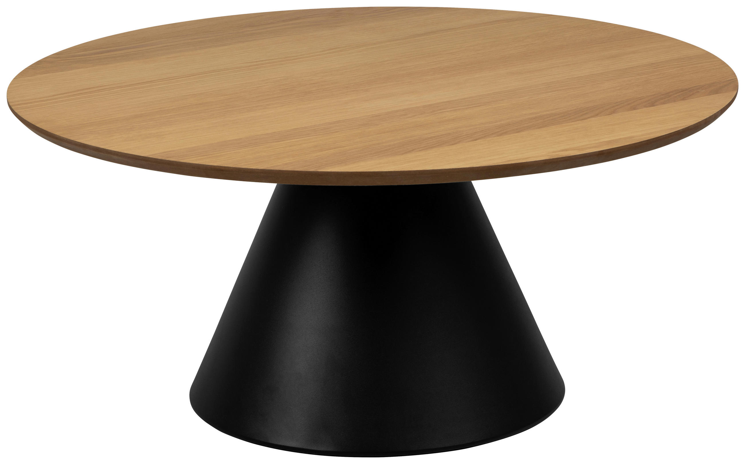 COUCHTISCH Eiche rund Naturfarben  - Schwarz/Naturfarben, Design, Holz/Metall (85/40cm) - MID.YOU