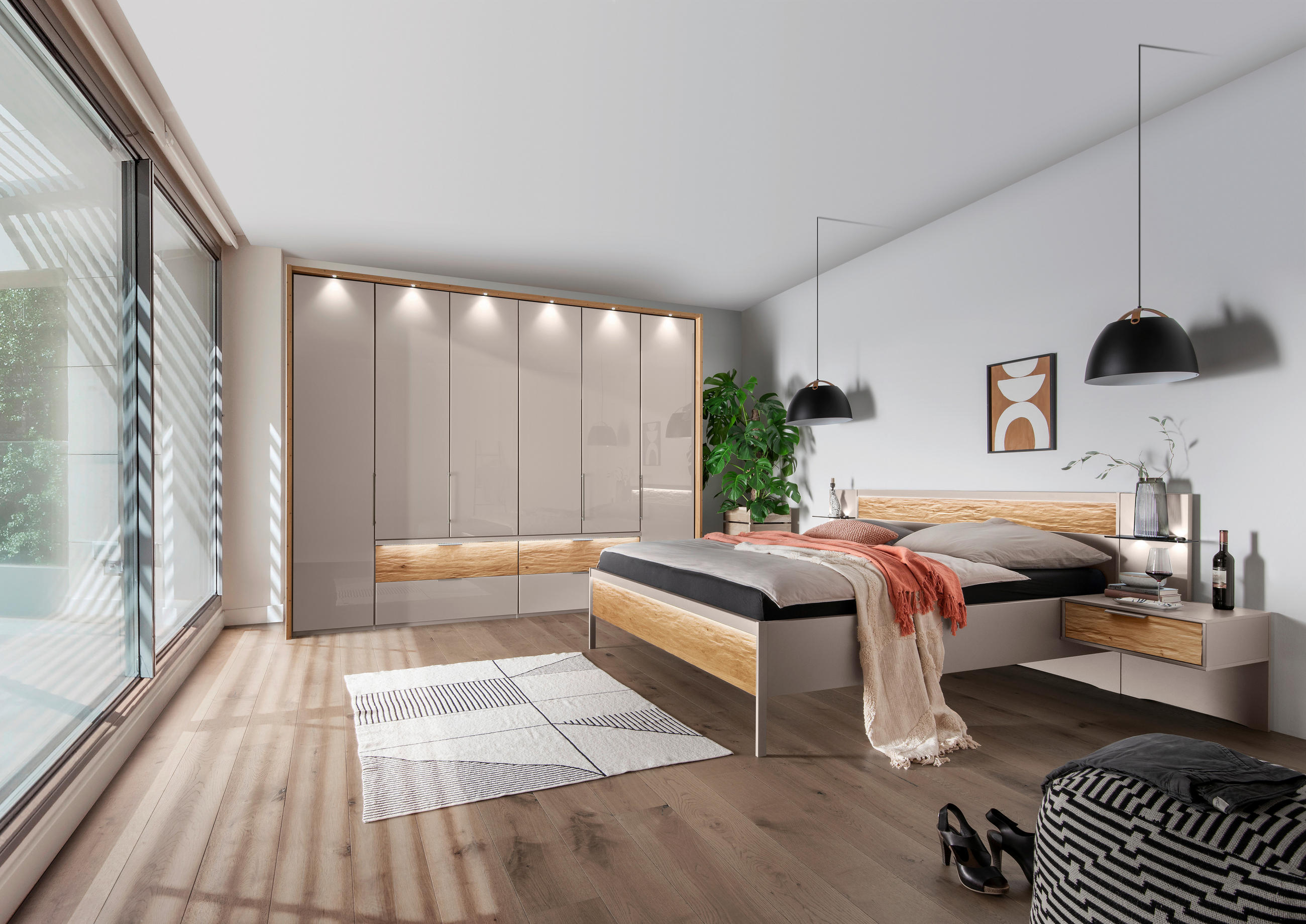 BETT 160/200 cm  in Eichefarben, Champagner   - Champagner/Eichefarben, Konventionell, Holz/Holzwerkstoff (160/200cm) - Dieter Knoll