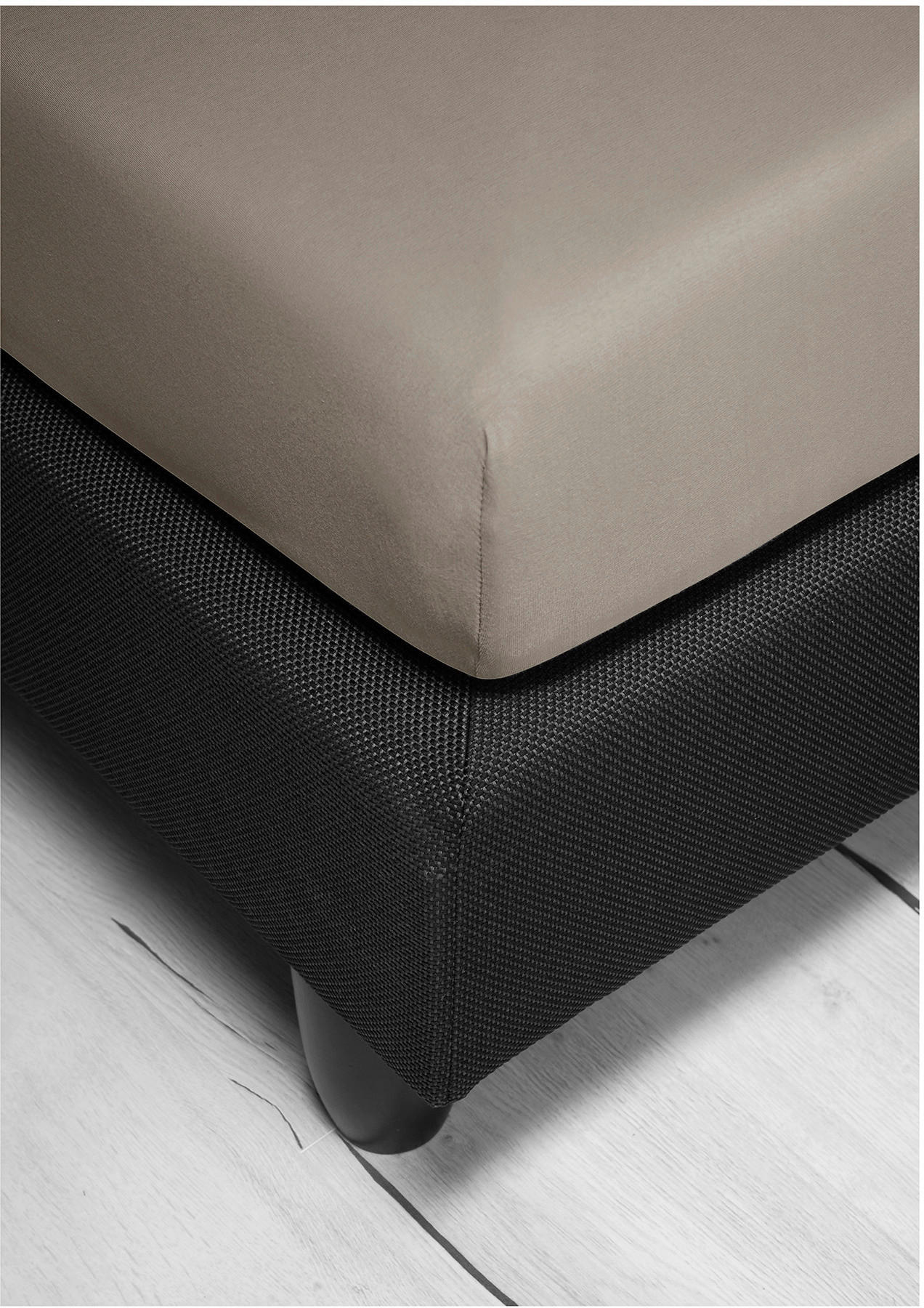 SPANNBETTTUCH Jersey - Taupe, KONVENTIONELL, Textil (100/200cm) - Bierbaum