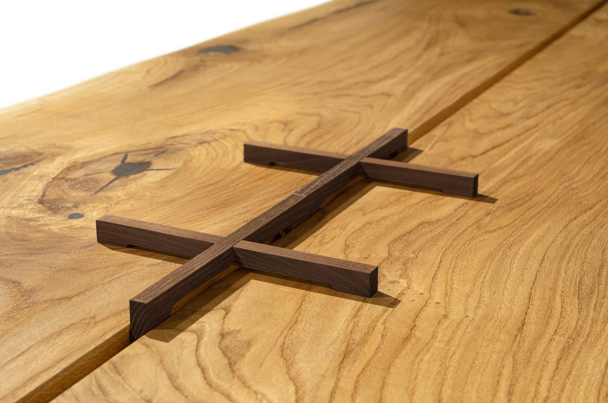 ESSTISCH in Holz, Metall 350/100/75 cm  - Eichefarben/Schwarz, KONVENTIONELL, Holz/Metall (350/100/75cm) - Team 7