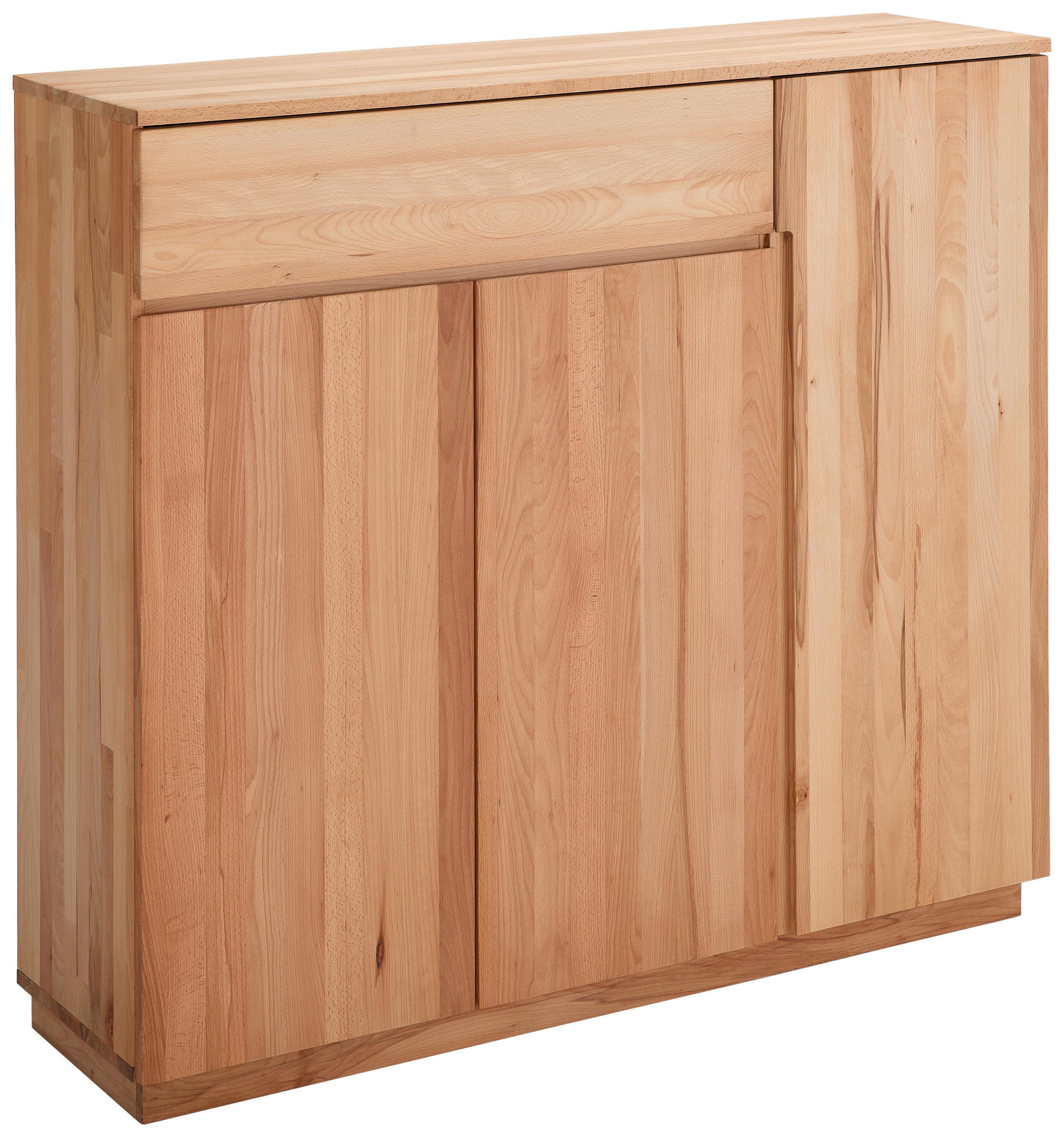 SCHUHSCHRANK Kernbuche massiv Kernbuche  - Kernbuche, KONVENTIONELL, Holz (135,2/121/38,2cm) - Linea Natura