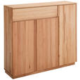SCHUHSCHRANK 135,2/121/38,2 cm  - Kernbuche, KONVENTIONELL, Holz (135,2/121/38,2cm) - Linea Natura