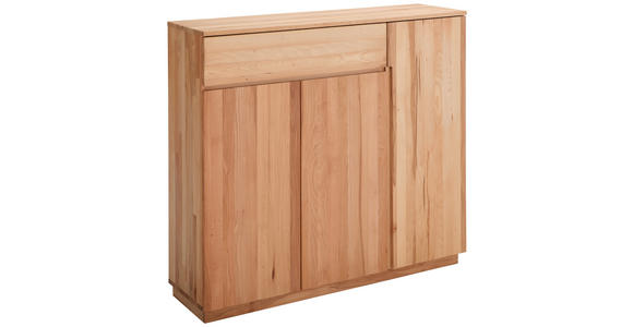 SCHUHSCHRANK 135,2/121/38,2 cm  - Kernbuche, KONVENTIONELL, Holz (135,2/121/38,2cm) - Linea Natura