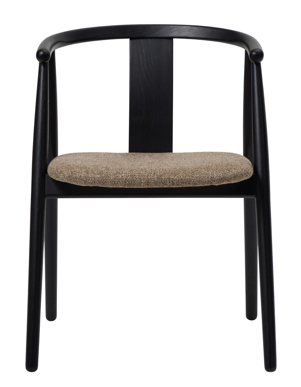 ARMLEHNSTUHL  in Webstoff  - Schwarz/Cappuccino, Basics, Holz/Textil (59/76,6/52cm) - Boxxx