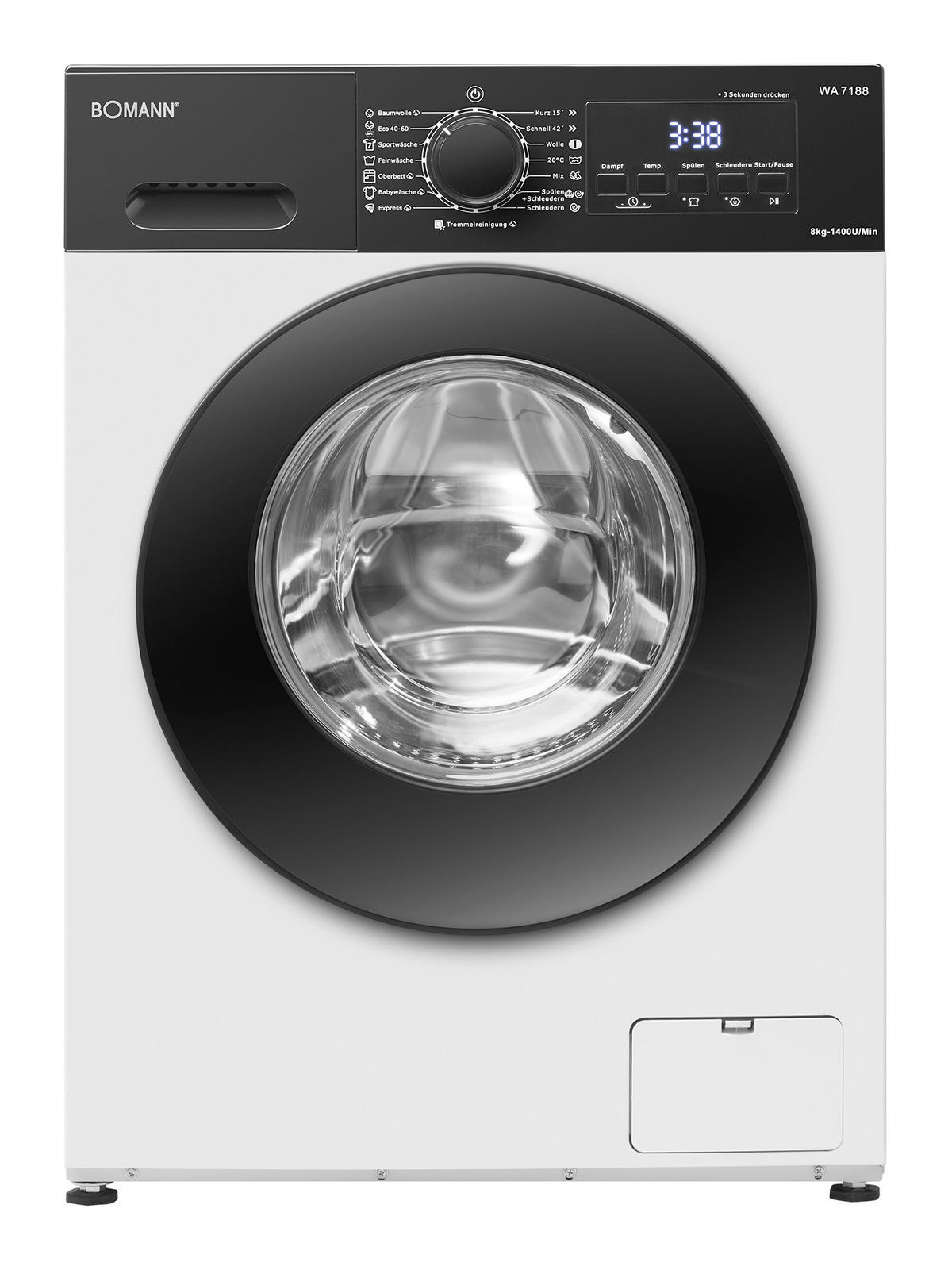 WASCHMASCHINE WA 7188  - Weiß, Trend, Metall (59,5/85,0/48,0cm) - Bomann