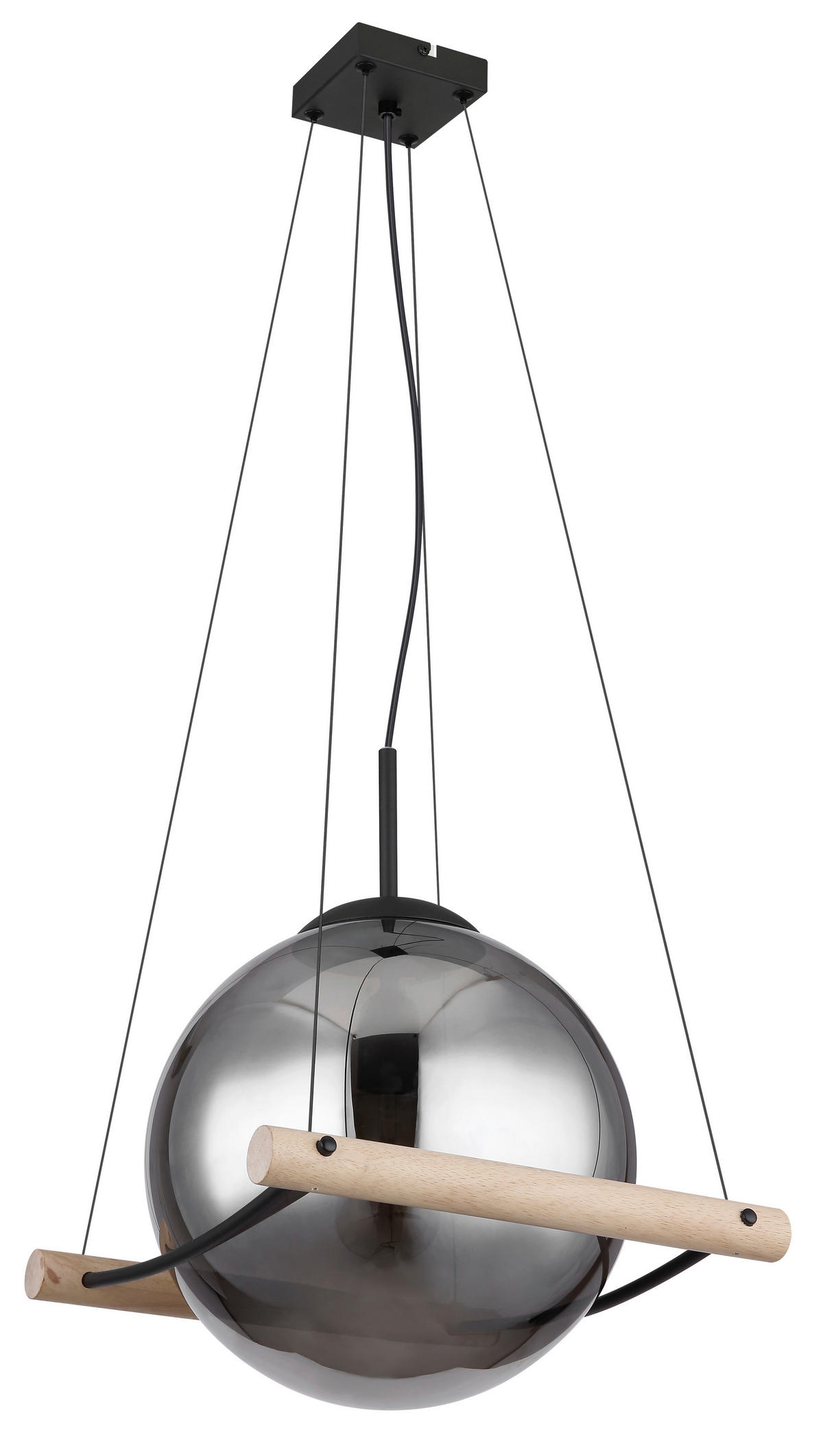 SVJETILJKA VISEĆA    33,5/35/120 cm     - prirodne boje/crna, Design, staklo/drvo (33,5/35/120cm) - Globo