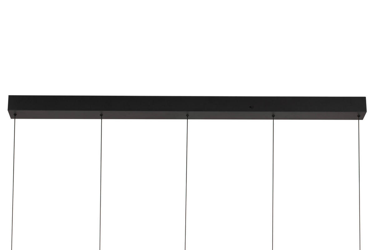LED-HÄNGELEUCHTE Nusakan 128/16/150 cm  - Schwarz, Design, Glas/Kunststoff (128/16/150cm) - Novel