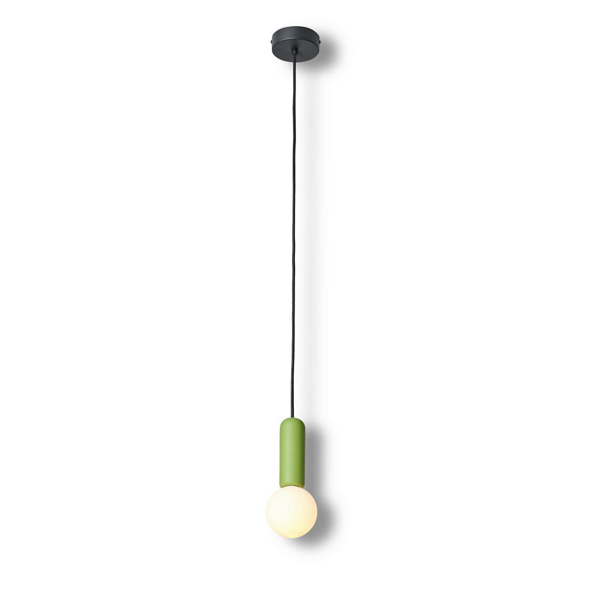 HÄNGELEUCHTE 10/120 cm  - Hellgrün, Basics, Stein (10/120cm) - Osram