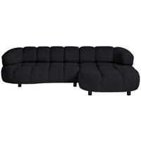 ECKSOFA in Webstoff Schwarz  - Schwarz, Design, Holz/Textil (284/183cm) - Welnova