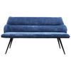 SITZBANK 163/67/85 cm Struktur Blau  - Blau/Beige, MODERN, Textil/Metall (163/67/85cm) - MID.YOU