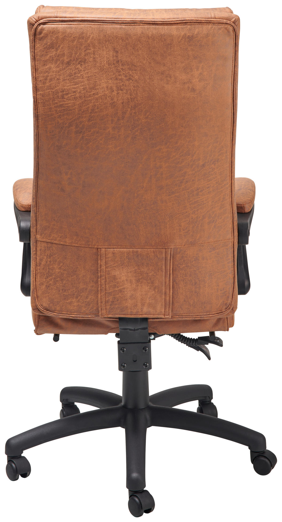 KANCELÁŘSKÉ KŘESLO, mikrovlákno, hnědá - černá/hnědá, Lifestyle, kov/dřevo (66/114 - 122/71,5cm) - MID.YOU