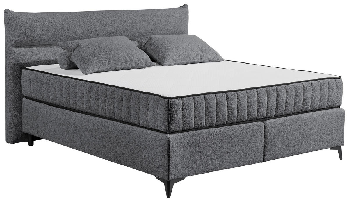 BOXSPRINGBETT 180/200 cm  in Anthrazit  - Anthrazit, MODERN, Holzwerkstoff/Kunststoff (180/200cm) - MID.YOU