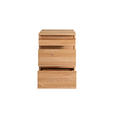 ROLLCONTAINER Asteiche massiv Eichefarben  - Eichefarben, KONVENTIONELL, Holz/Kunststoff (43/65/60cm) - Linea Natura