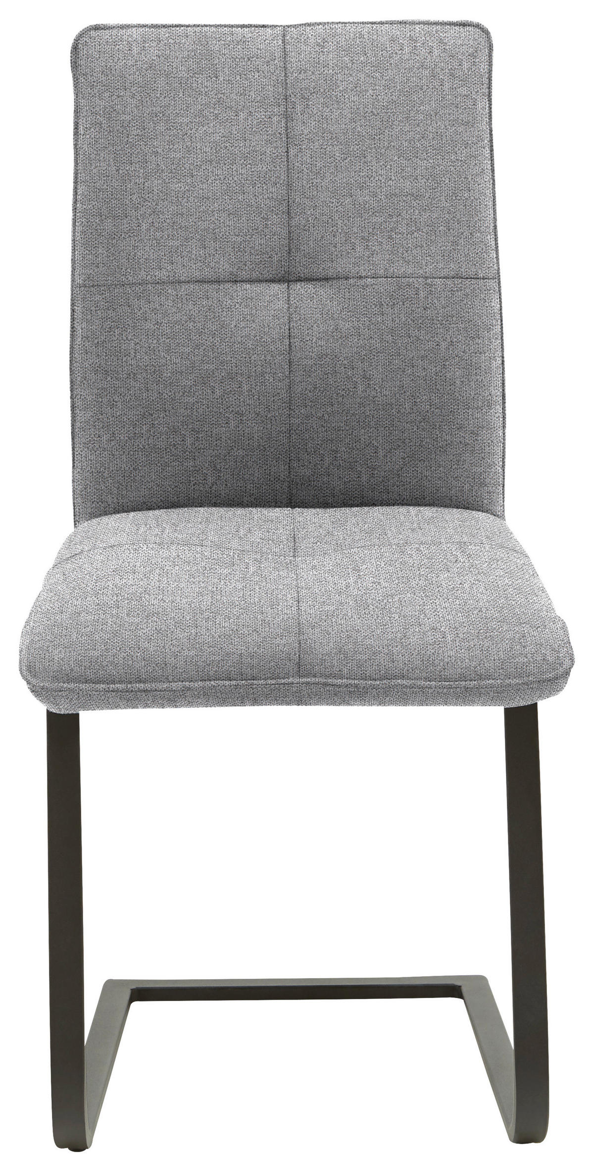 SCHWINGSTUHL  in Stahl Flachgewebe  - Schwarz/Grau, Design, Textil/Metall (46/95/62cm) - Dieter Knoll