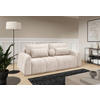 SCHLAFSOFA GERONIMO in Velours Beige  - Beige/Schwarz, Design, Kunststoff/Textil (252/93/167cm) - Livetastic