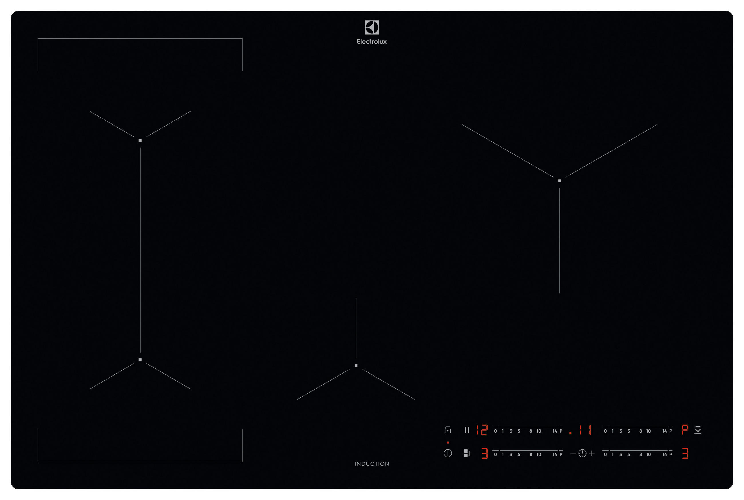 INDUKTIONSKOCHFELD LIV834I  - Schwarz, Basics, Glas (77/4,4/51,0cm) - Electrolux