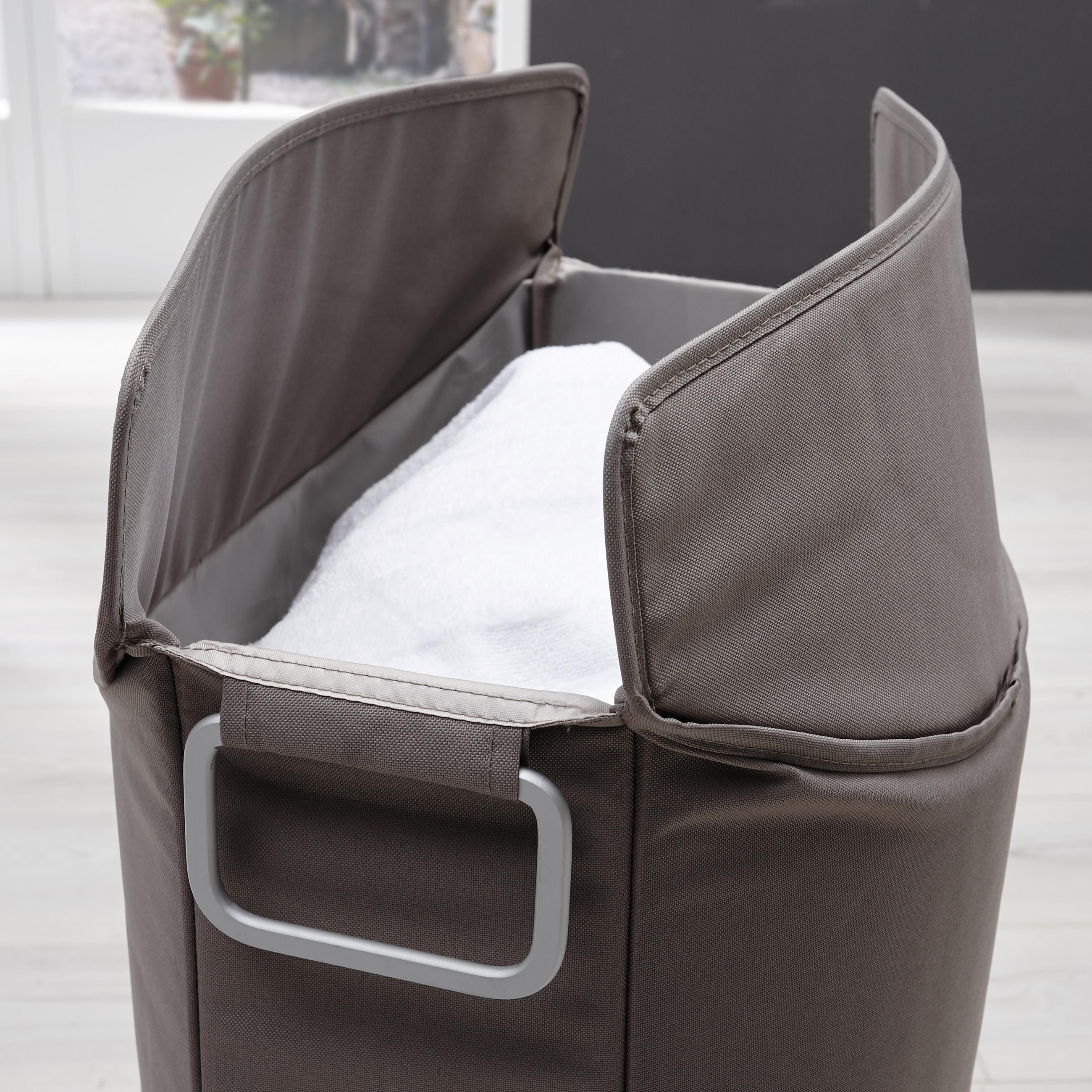 WÄSCHESAMMLER - Anthrazit, Basics, Textil/Metall (45/67/28cm) - Blomus
