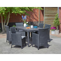 GARTENTISCH Kunststoff Graphitfarben rechteckig  - Graphitfarben, Design, Kunststoff (160/74/90cm) - Ambia Garden