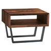 NACHTSCHRANK 50/41/36 cm Nussbaum massiv  - Anthrazit/Nussbaumfarben, Natur, Holz/Metall (50/41/36cm) - Hasena