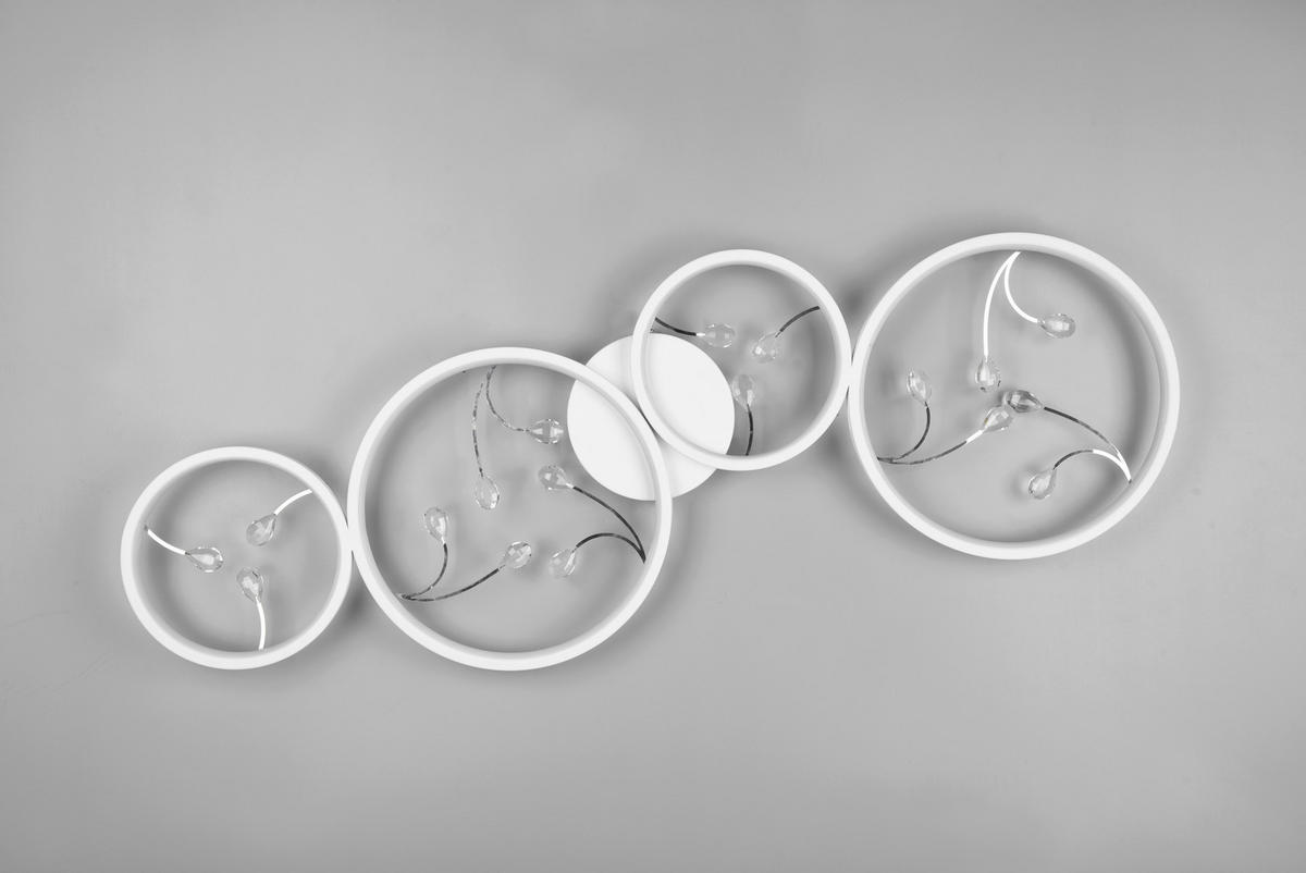 DECKENLEUCHTE    95,5/40/6,5 cm  - Weiss, Design, Metall (95,5/40/6,5cm) - Trio Leuchten