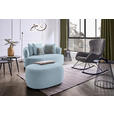 2-SITZER-SOFA in Flachgewebe Blau  - Blau/Schwarz, MODERN, Kunststoff/Textil (177/86/105cm) - Hom`in